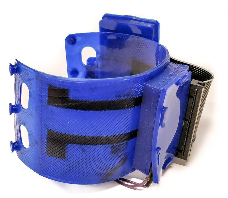 Flexible Raspberry-bioamplifier band. 
