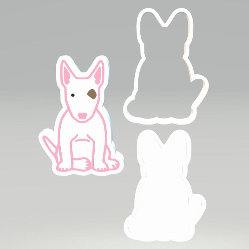 3pc Sitting Bull Terrier Bath Bomb Mold