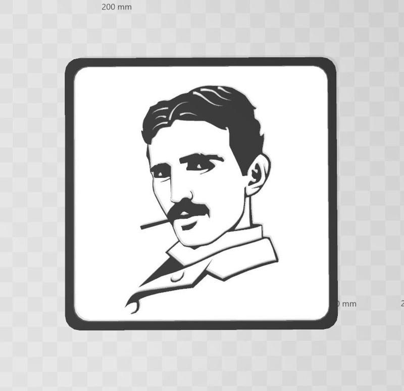 NICOLA TESLA 2D WALL ART