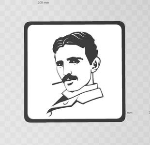 NICOLA TESLA 2D WALL ART