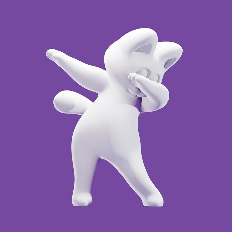 Dabbing Cat