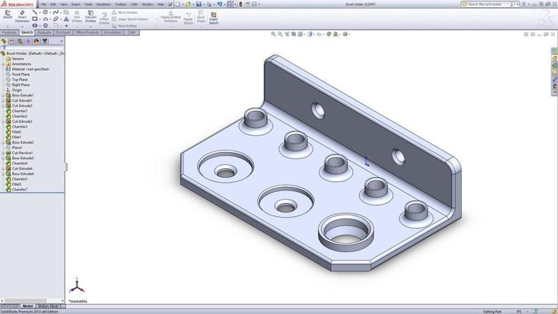 3 Hole Brush/Countersink Holder Wall Mount