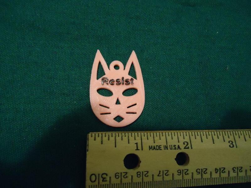 Kitty Key Fob - Resist