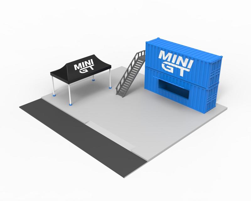 Parking, Container & Tent MINI GT - Diorama 1/64