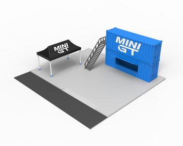 Parking, Container & Tent MINI GT - Diorama 1/64