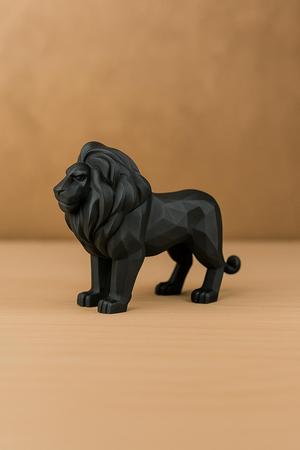 Low Poly Lion Figurine - 3D Printable Animal Sculpture