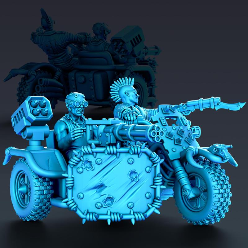 Wasteland Bike with Sidecar