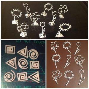 outline flowers