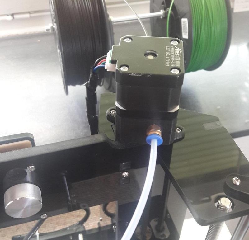 Anet A6 (or A8) Bowden Extruder Motor Mount Upside-Down (no drilling) 