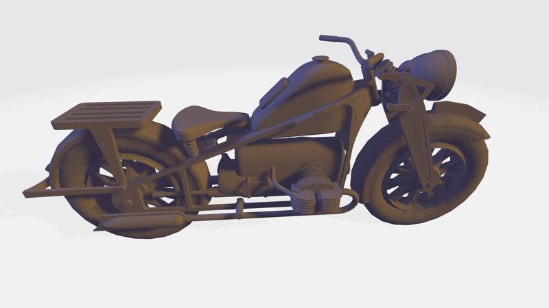 Motorcycle Zündapp/ Zundapp KS 600 from 1938 1:87 H0 Scale Model