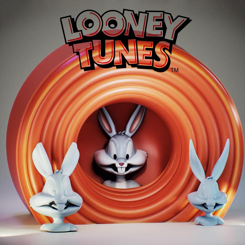 Looney Tunes - Presentation real Diorama - Bugs bunny x 2 pack