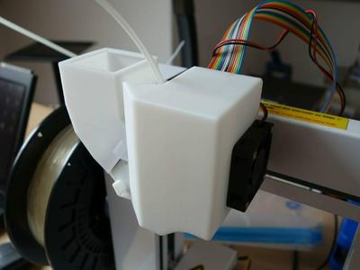PLA printing: PP3DP Up plus 2 extruder stepper motor cooler