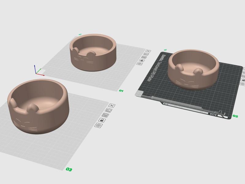 3 Cat Bowls