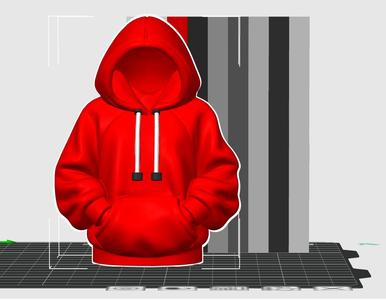 3D Hoodie 3MF/STL File – Modern and Detailed Hooded Sweatshirt Model