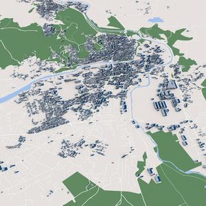 Cityscape Mitrovica Kosovo