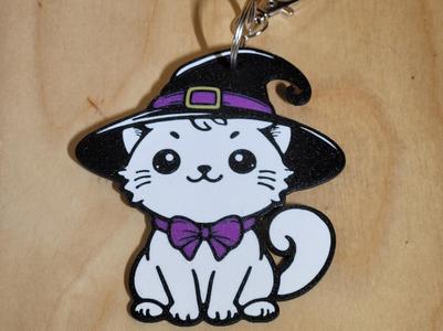 Witch cat Decor/keychain