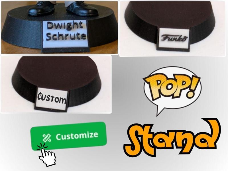 Customizable Name Plate for Funko Pop Stand