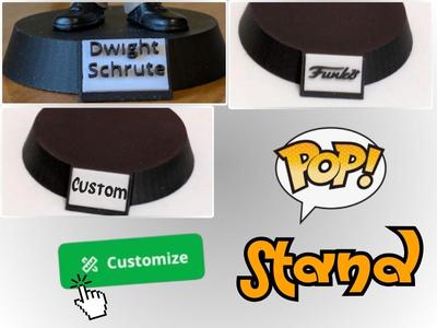 Customizable Name Plate for Funko Pop Stand
