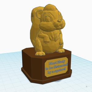 Distracted by a squirrel - Nutty Award Trophy