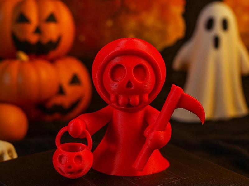 Grim Reaper with Pumpkin Halloween 