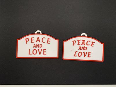 Christmas ornament set - Peace and Love
