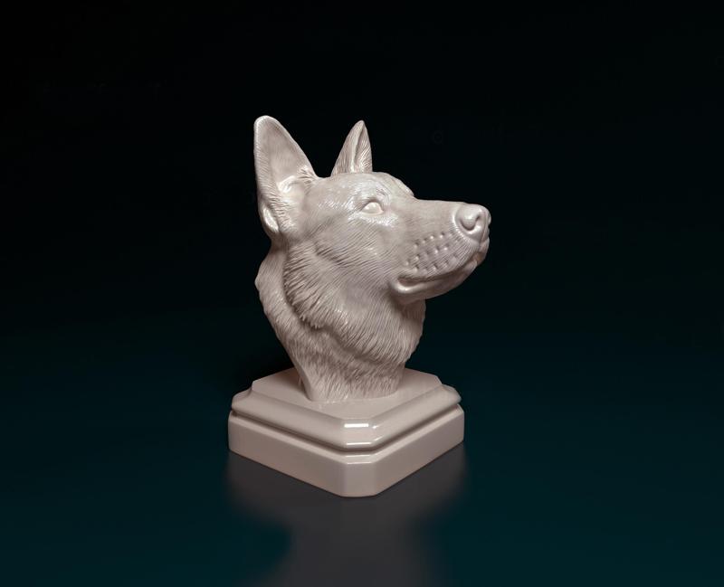 German shepherd bust