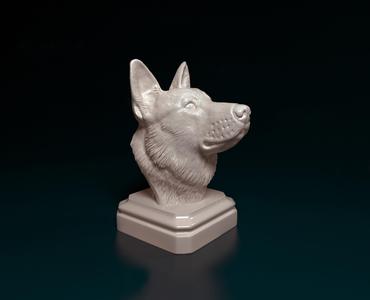 German shepherd bust