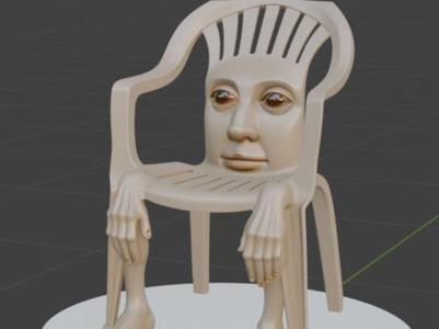 Brainrot Series | Classic White Plastic Chair