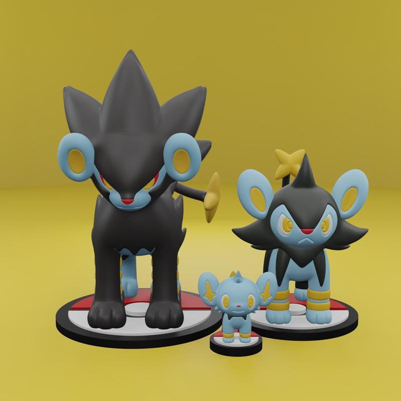 Pokemon No. 403-405 Shinx, Luxio, Luxray