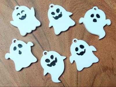 6 Pieces Halloween ghosts keychain set