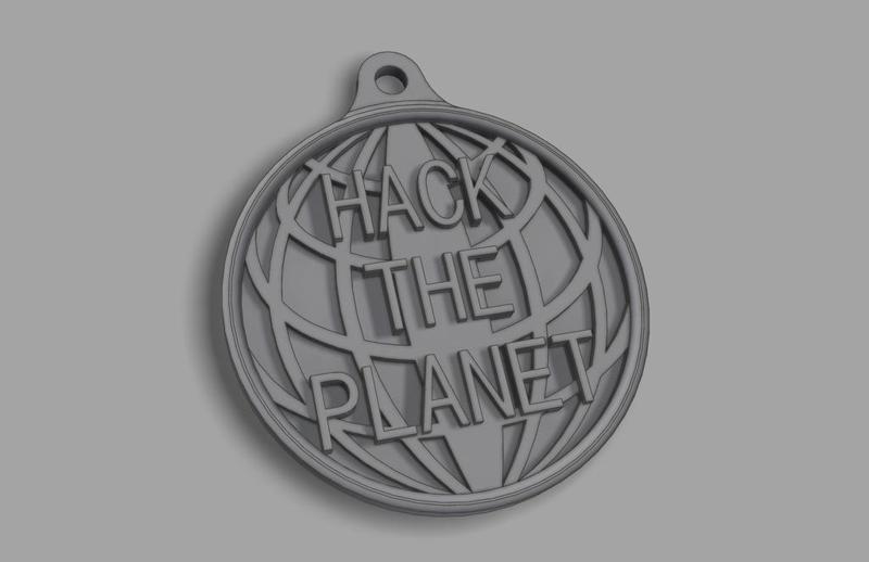 Hack The Planet keychain