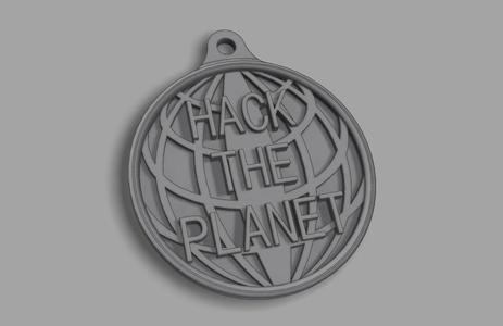 Hack The Planet keychain