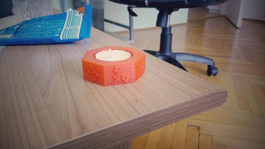 Candle holder heptagon aikido