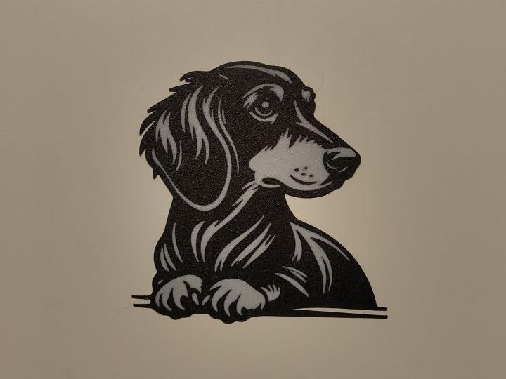 dachshund plate wall art