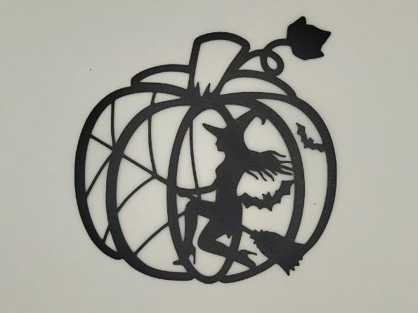 witch on Halloween wall decor