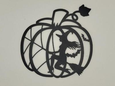 witch on Halloween wall decor