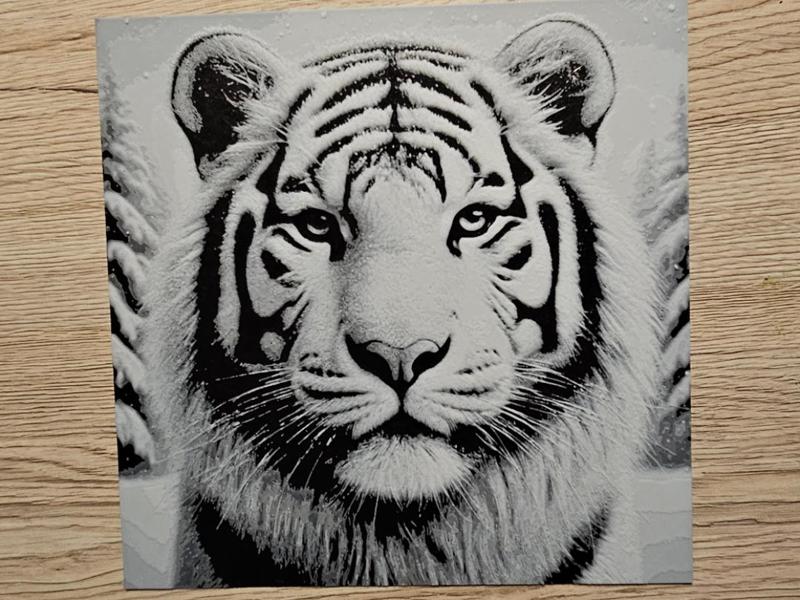 White Tiger with Snowy Landscape