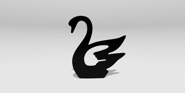 Beautiful simple swan silhouette