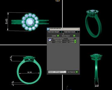 Halo Wedding Ring H1