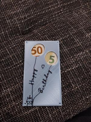 Money gift cat, birthday