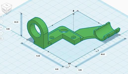 CR-10, Ender 3 ABL Mount with cable guide/strain relief bracket
