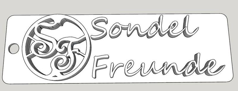 Sondelfreunde groser Schlüsselanhänger