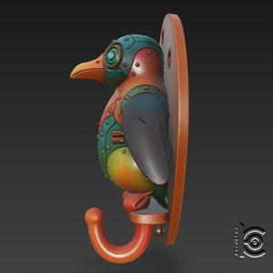 Penguinoid Hook - Arctic Mech Bird STL