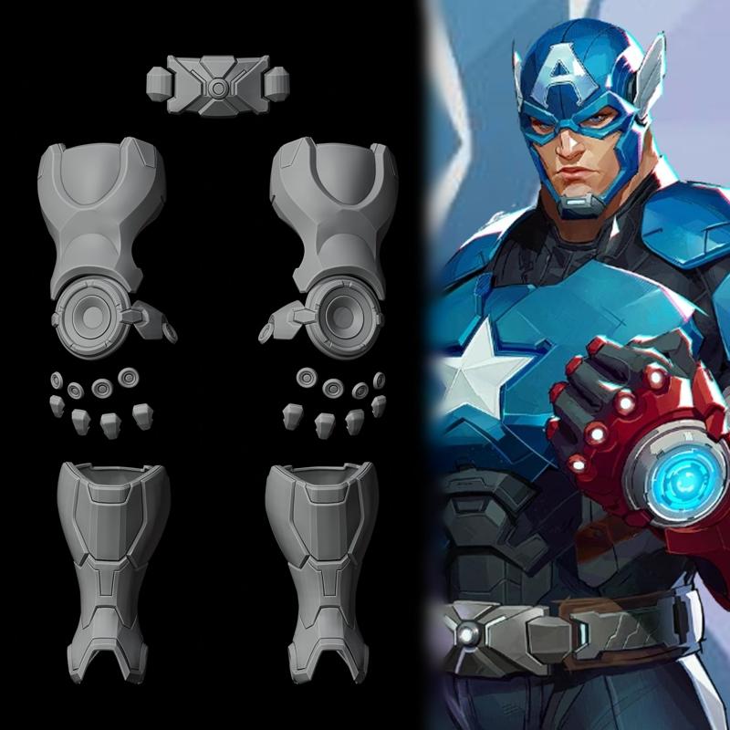 Captain America - Leg, Forearm Armors and belt - Marvel Rivals Cosplay Prop