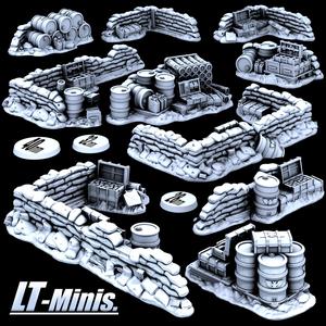 10 Unique Defensive Structures – Pack for 28–32mm