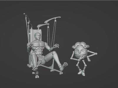 Yugioh Gimmick Puppet Giant Grinder and Egghead 3d printable figures