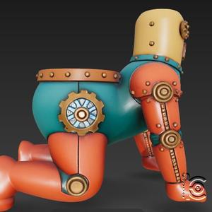 Surprised Botik on All Fours - 3D Printable Model