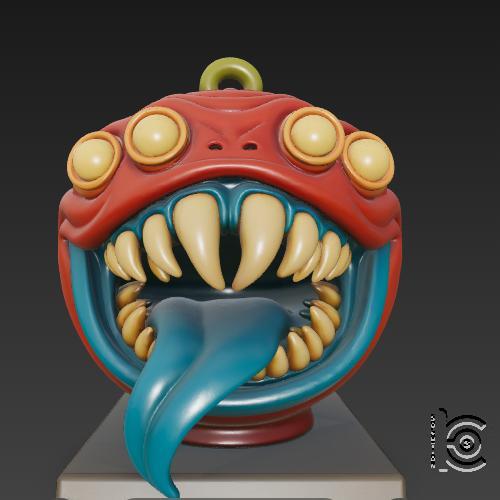 The Drooler - 3D Monster Ornament for Printing