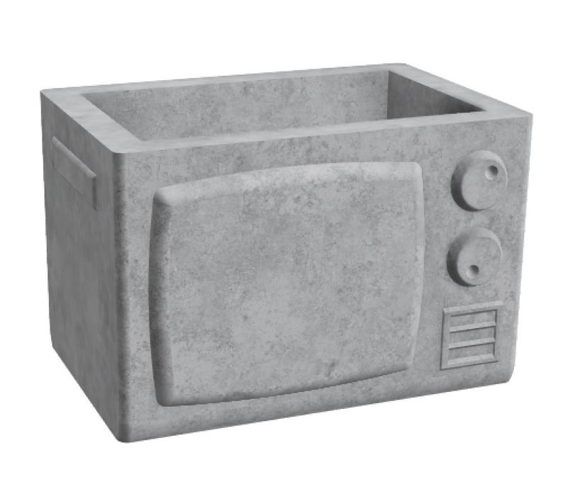 RETRO TV CEMENT POTS MOLD