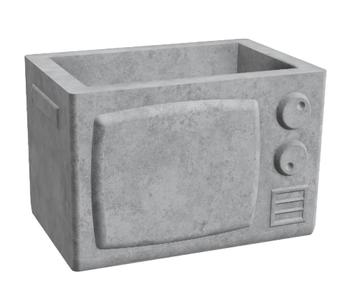 RETRO TV CEMENT POTS MOLD